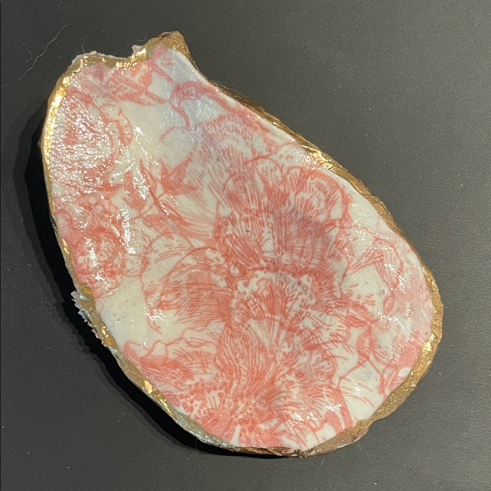 Pink and Gold Large Trinket Dish